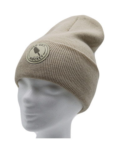 IU Hockey Cuffed Beanie Almond